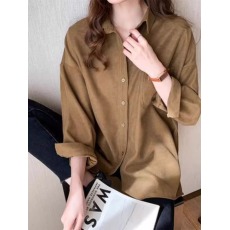 批发品牌折扣女装专柜撤柜尾货清仓<b class='q'>衬衫</b>春秋宽松中长款叠穿<b class='q'>衬衣</b>打底衫