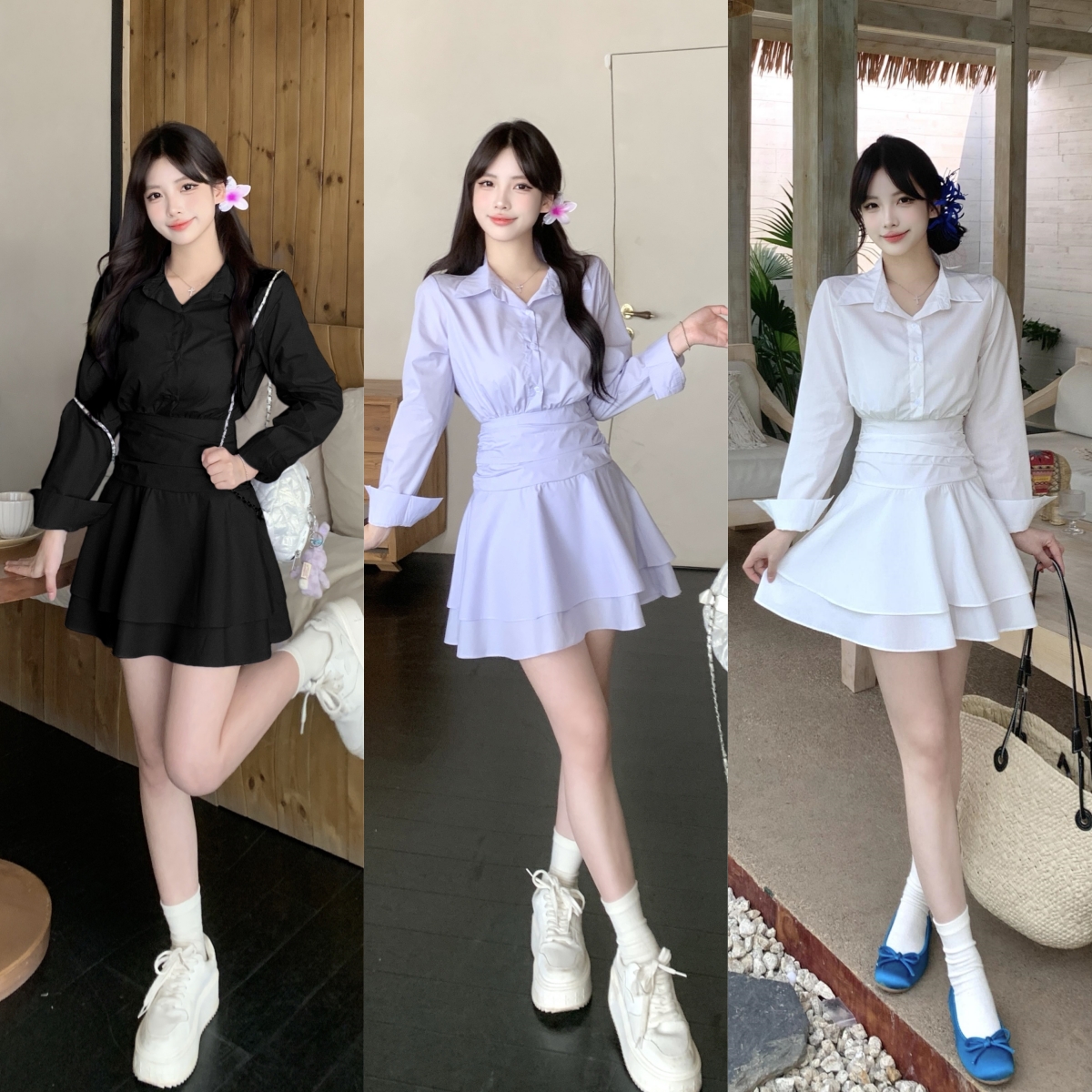 MY7834# 大码春夏百搭休闲气质温柔显瘦连衣裙加短裤女裝貨源服裝批發