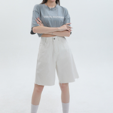 批发白色短裤女夏季新款2026年新款百搭高腰显瘦宽松直筒裤子