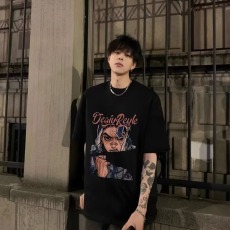 纯棉短t恤男夏季衣服美式高街宽松ins潮牌男装体恤半袖上衣