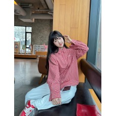 批发【适合品质店铺】秋季韩系叠穿宽松红色<b class='q'>衬衣</b>休闲百搭开衫外套