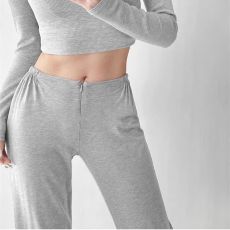批发辣妹垂感运动瑜伽健身裤女春季慵懒风显腿长包臀<b class='q'>显瘦</b>直筒休闲长裤
