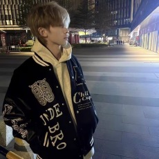 批发原版高质量拼皮全刺绣 美式潮牌植绒刺绣拼棒球服外套男高街夹克