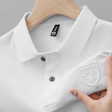 批发新款<b class='q'>保罗</b>男士短袖<b class='q'>t</b><b class='q'>恤</b>~翻领宽松刺绣<b class='q'>保罗</b>珠地polo衫外贸纯色上衣男