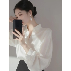 批发法式白色<b class='q'>衬衫</b>女职业高级感2026春季轻熟御姐穿搭上衣时尚<b class='q'>雪纺</b>小衫