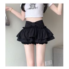 批发夏季褶皱短裙时尚半身裙辣妹腰<b class='q'>防走光</b>蓬蓬裙性感风短款字蛋糕裙