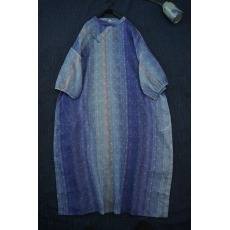 批发原图  2026夏季新款繁星点点棉麻文艺套头<b class='q'>灯笼</b>袖复古连衣<b class='q'>裙</b>