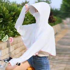 批发<b class='q'>电动车</b>冰丝<b class='q'>防晒衣</b>女2025夏连帽防晒披肩户外骑行拉链<b class='q'>防晒服</b>大帽檐
