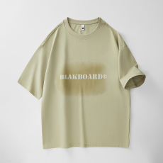 批发实拍2025夏季新款潮牌重磅纯棉短袖t恤男百搭潮流韩版宽松圆领T恤