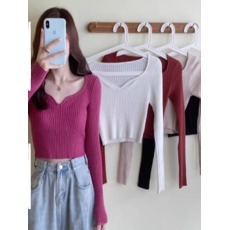 批发<b class='q'>品牌</b>折扣女装专柜撤柜<b class='q'>尾</b><b class='q'>货</b>清仓韩版法式修身显瘦高腰针织薄款上衣