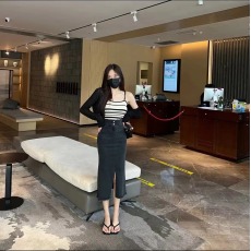 批发韩版高腰显瘦牛仔长裙 鱼尾裙