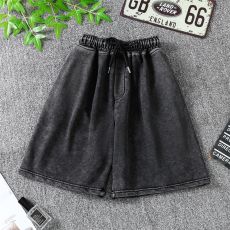 批发宽松休闲设计感运动风水洗做旧短裤