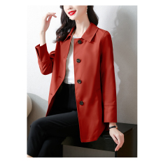 批发2026年中老年春秋风衣纯色洋气妈妈装时尚新大码外套上衣女