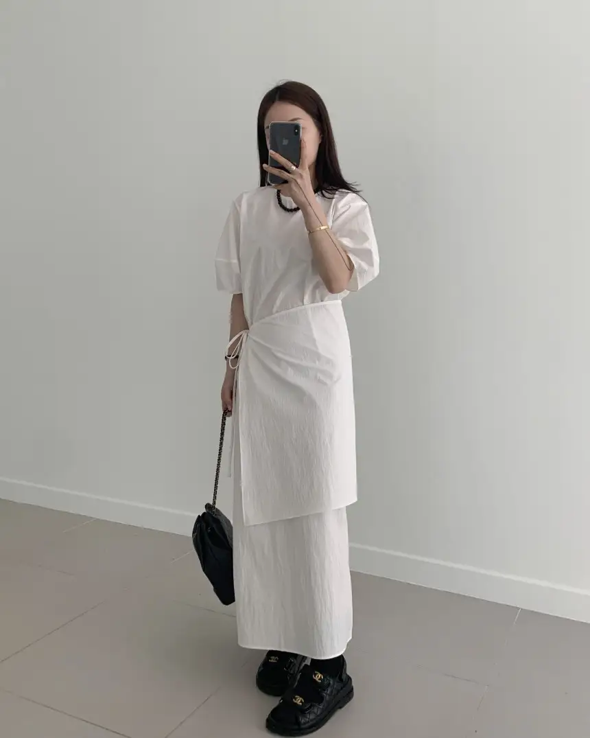 프렌치 스타일 원피스형 앞치마 원피스 상세 이미지 10