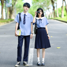 批发大量 情侣装短袖初高中生运动会学院风学生<b class='q'>班</b><b class='q'>服</b><b class='q'>定制</b>套装