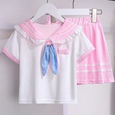 批发女童套装jk制服儿童<b class='q'>衣服</b>2026新款洋气夏装上衣短裙百褶裙子两件套
