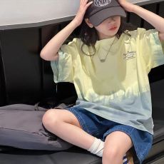 批发扎染设计百搭短袖T恤<b class='q'>女童</b>夏<b class='q'>装</b><b class='q'>韩国</b>童装儿童宽松上衣2025新款夏季t