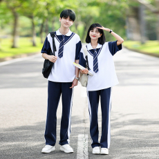 批发大量 情侣装短袖初高中生运动会学院风学生<b class='q'>班</b><b class='q'>服</b><b class='q'>定制</b>套装