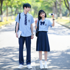 批发大量 情侣装短袖初高中生运动会学院风学生<b class='q'>班</b><b class='q'>服</b><b class='q'>定制</b>套装