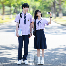 批发大量 情侣装短袖初高中生运动会学院风学生<b class='q'>班</b><b class='q'>服</b><b class='q'>定制</b>套装