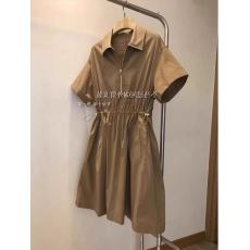 批发剪标<b class='q'>清仓</b>高支棉涤府翻领半拉链抽绳收腰工装<b class='q'>连衣裙</b>女