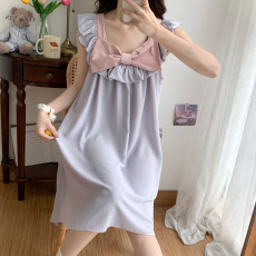 批发夏季女生睡裙中长款<b class='q'>桑蚕丝</b>公主风甜美直播爆款<b class='q'>睡衣</b>家居服可外穿