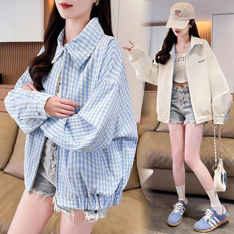 실사 양면 착용 여성 코트 봄 아메리칸 레트로 디자인 센스 작은 대중 조수 브랜드 재킷 맨위