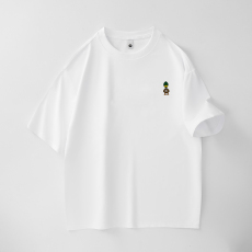 批发实拍2025夏季新款潮牌短袖t恤男宽松百搭简约韩版刺绣圆领T恤衫