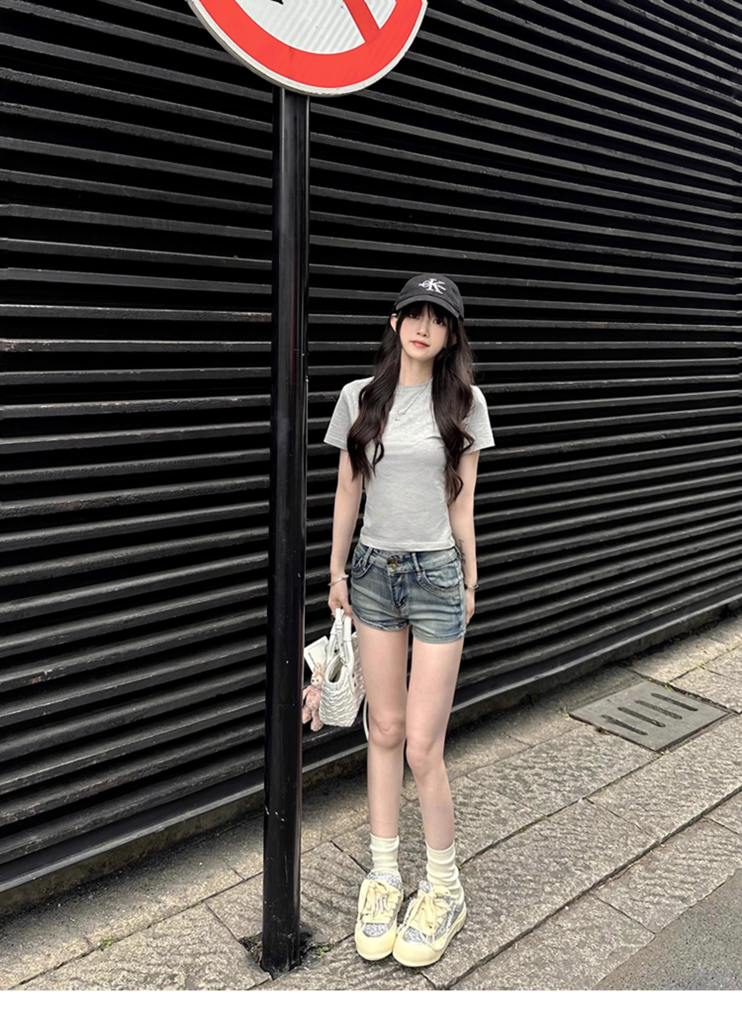 复古牛仔短裤女夏季2025新款高腰辣妹显腿长百搭a字热裤