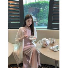 批发新中式国风元素连衣裙女春<b class='q'>秋</b>季新款改良旗袍裙子汉服长裙子连衣裙