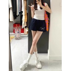 批发已出货 潮<b class='q'>牌</b>运动高街开叉印花三分短裤女