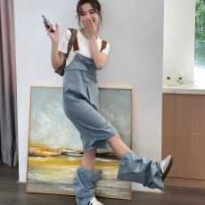 批发可拆卸<b class='q'>背带裤</b>女夏季款美式复古小个子穿搭设计感小众辣妹吊带短裤