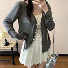 批发实拍 新款温柔风夏季防晒开衫薄款外搭慵懒风针织上衣空调衫