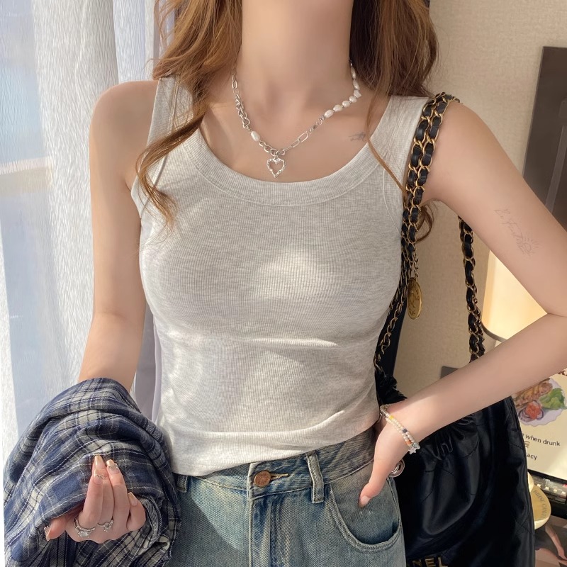 MY3238# 无袖工字背心女外穿内搭穿搭美背一体韩版上衣女裝貨源服裝批發