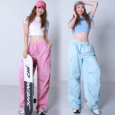 批发实拍 2025爵士舞演出服体操服露脐显瘦宽松减龄<b class='q'>街舞</b>超酷套装