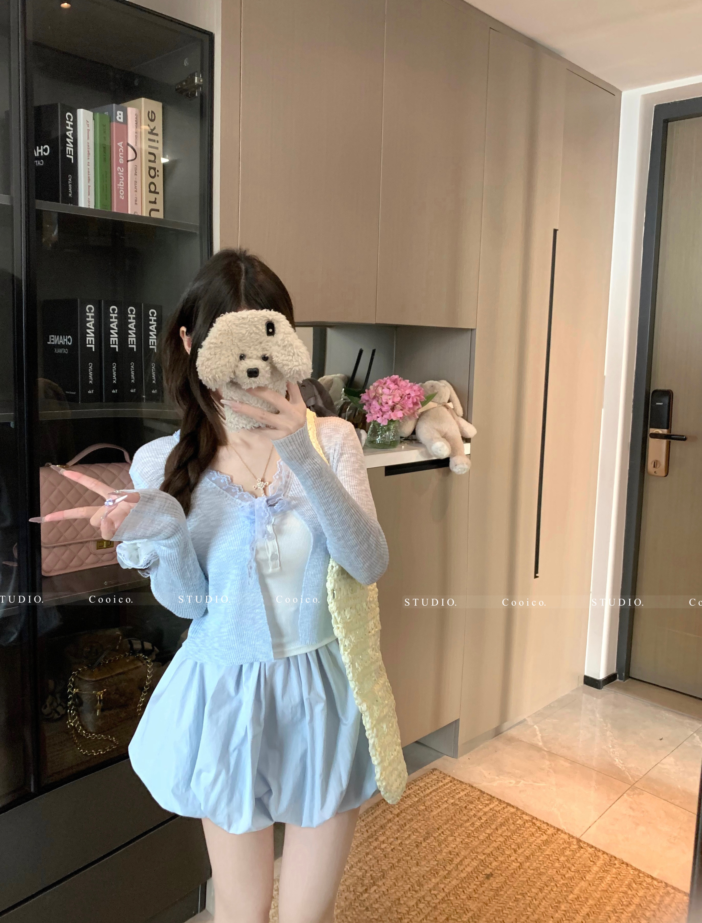 주간 고양이 흔들어서 톤 품질 자외선 차단 의류 여성 여름 니트 오픈 가디건 여성 얇은 스타일 2026 년 쇼트 스타일 숄 외부 가져 가라. 재킷