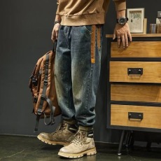 批发潮牌长裤牛仔裤男美式复古青年