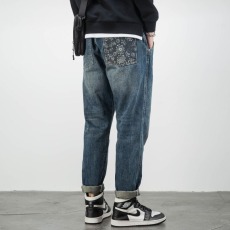 批发宽松直筒牛仔裤男休闲长裤