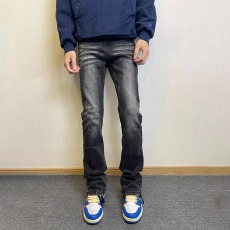 批发微喇质感手工磨洗高弹显瘦秋冬情侣百搭长裤潮