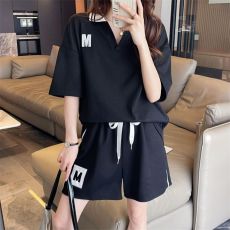 批发实拍250克精棉抖音质量/后包领宽松洋气撞色运动服两件套