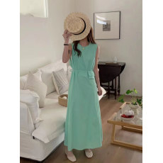 批发<b class='q'>清仓</b>特价 不退不换！宽松圆领搭配腰包简约长款显瘦背心<b class='q'>连衣裙</b>女