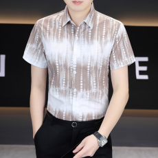 批发弹力<b class='q'>商务</b>英伦<b class='q'>绅士</b>衬衫男士短袖韩版修身潮流<b class='q'>商务</b>休闲衬衣帅气百搭