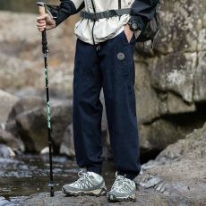 批发2025春夏新款潮牌户外纯棉透气休闲裤男宽松束脚潮流百搭裤子