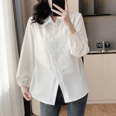 批发2026春季新款长袖女装衬衫胖女孩大码宽松显瘦洋气遮肚子减龄衬衣