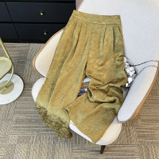 批发新中式醋酸缎面阔腿裤春夏款高腰国风唐装裤新款休闲裤