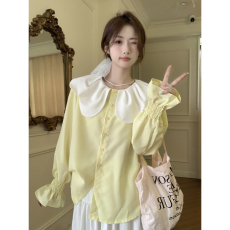 批发实价<b class='q'>甜美</b>可爱娃娃领衬衫女2026法式设计感小众别致衬衣宽松上衣服