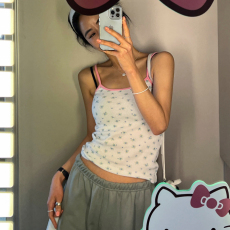 批发已出货 减龄<b class='q'>碎花</b>内搭吊带针织背心