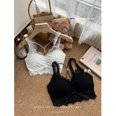 批发实拍 <b class='q'>夏</b>季韩版百搭叠穿纯欲系背心蕾丝交叉吊带内搭打底抹胸