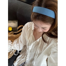批发im向 <b class='q'>吉普</b>赛少女 全棉蕾丝拼接木耳边提花<b class='q'>衬衫</b>女春系带喇叭袖上衣
