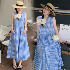批发夏装新款大码女装中国风可甜可盐法式宽松背心<b class='q'>连衣裙</b>M-4XL200斤